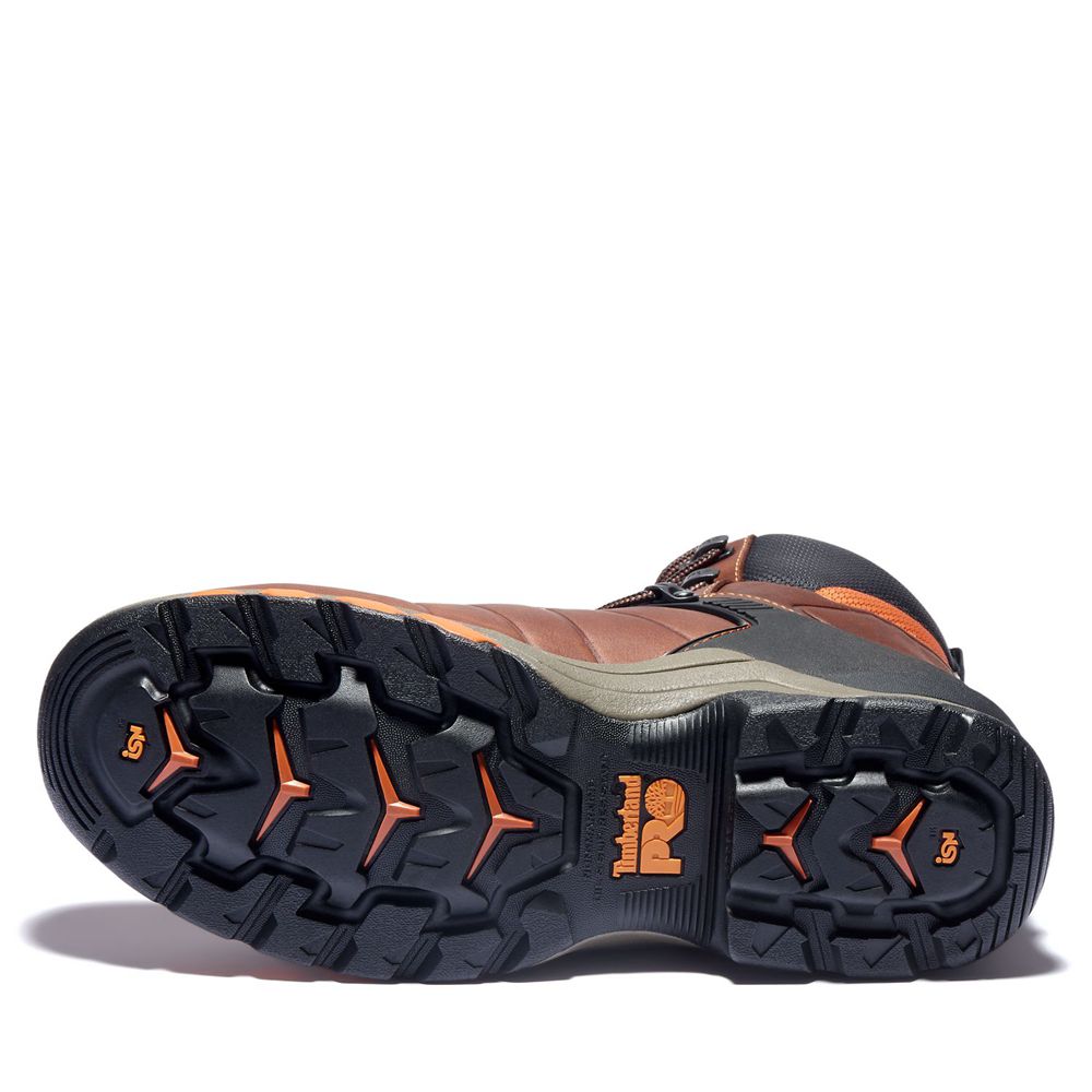 Bocanci De Muncă Timberland Barbati Maro/Negrii - Pro® Hypercharge 8\" Soft Toe - Romania - OKHPAI827